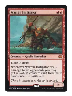 Warren Instigator Foil Magic: Duel Decks: Merfolk vs Goblins DDT #032 - Image 1