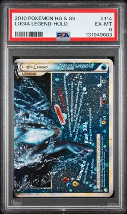 2010 POKEMON HEARTGOLD & SOULSILVER #114 LUGIA LEGEND-HOLO PSA 6 - Image 1