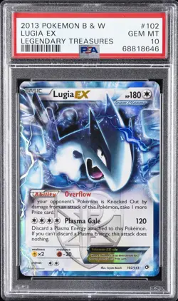 2013 POKEMON B&W LEGEND TREASURES #102 LUGIA EX PSA 10 - Image 1