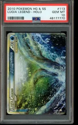 PSA 10 GEM MINT Pokemon Lugia Legend Heart Gold Soul Silver Holo #113 2010 - Image 1