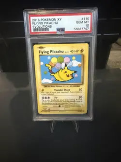 2016 Pokemon XY Evolutions Flying Pikachu 110/108 PSA 10 Secret - Image 1