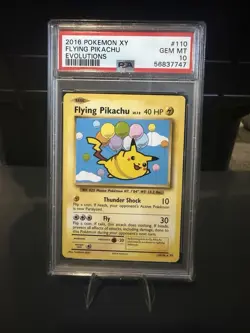 2016 Pokemon XY Evolutions Flying Pikachu 110/108 PSA 10 Secret - Image 3