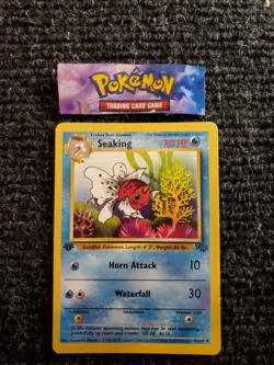Pokemon TCG Seaking Jungle 46/64 Regular 1st Edition Wizards Base Set LP - Image 1