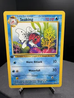 Pokemon TCG WOTC Jungle 1st Edition Seaking 46/64 Uncommon Vintage LP/NM - Image 1