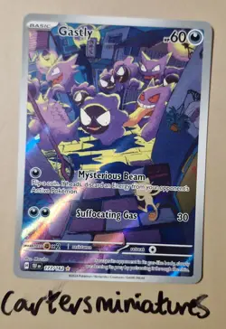 Pokemon Gastly 177/162 Temporal Forces Illustration Rare Card - Image 1