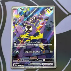 Pokemon TCG Gastly 177/162 Temporal Forces Illustration Rare Holo Card #1 LP - Image 1