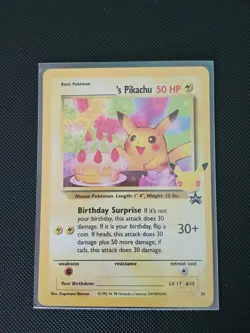 Pokemon Pikachu TCG Holo Rare Birthday Celebrations Card #24 Classic Collection - Image 1