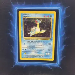 ⭐ Lapras 10/62 ⭐ Original Holo Rare Fossil Set Pokemon Card WOTC TCG 1999 - Image 2