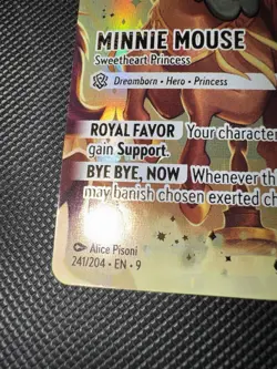 Disney Lorcana 💫 Minnie Mouse Sweetheart Princess Iconic Card Fabled 241/204 - Image 5