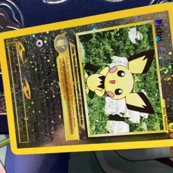 Pichu - 35 - Pokemon Wizards Black Star Promo Card Reverse Holo TRIPLE SWIRL LP - Image 2