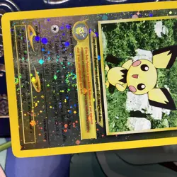 Pichu - 35 - Pokemon Wizards Black Star Promo Card Reverse Holo TRIPLE SWIRL LP - Image 3