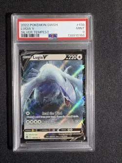 Pokemon Lugia v TCG Sword & Shield Silver Tempest Card 138/195 PSA 9 - Image 1