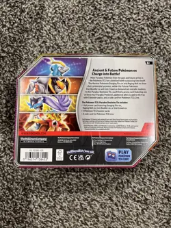 2024 Pokemon EX TCG: Paradox Destinies Tin Of 5 Packs & Foil Promo Cards NEW - Image 2