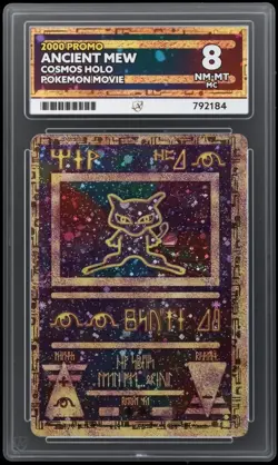 MISCUT RARE, Ancient Mew Pokemon: The Movie 2000 Holo Promo Card Ace 8 - Image 1