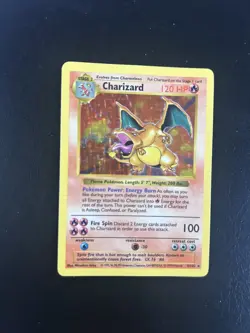 1999 Pokemon TCG Charizard Base Set Holo Rare Card 4/102 - Image 1