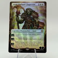 MTG Lorwyn Eclipsed - Ajani, Outland Chaperone (Borderless) [FOIL] - ECL - NM - Image 1