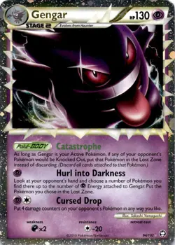 (110081) GENGAR 94/102 Ultra Rare Holo HGSS Triumphant Pokemon Card - Image 2