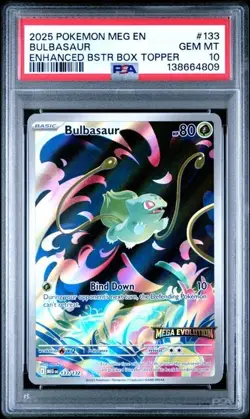 2025 POKEMON MEG EN MEGA EVOLUTION ILLUSTRATION RARE #133 BULBASAUR PSA 10 - Image 1