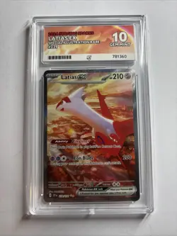Pokemon TCG Latias EX #239/191 Surging Sparks Sir Ace 10 Perfect Subgrades - Image 1
