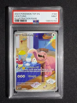 2024 POKEMON TEF EN-TEMPORAL FORCES ILLUSTRATION RARE #180 LICKITUNG PSA 9 - Image 1