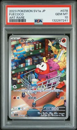 2023 POKEMON JPN SV1A-TRIPLET BEAT ART RARE #078 FUECOCO PSA 10 - Image 1