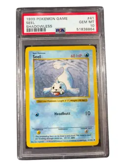 1999 Pokemon Base Set Seel Shadowless PSA 10 Gem Mint 💎 - Image 1