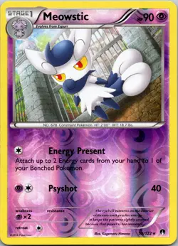 Meowstic 59/122 XY - BREAKpoint Reverse Holo Pokemon TCG NM / LP - Image 1
