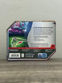 Pokemon TCG: Paradox Destinies Iron Leaves ex Tin New Sealed - Image 2
