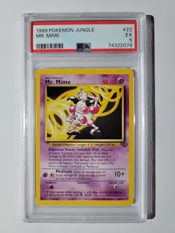 1999 POKEMON JUNGLE #6 MR. MIME PSA 5 - Image 1