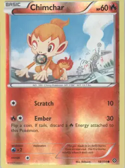 Chimchar Reverse Holo Pokemon tcg XY - Steam Siege #18/114 - Image 1