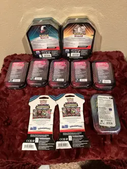 Pokemon TCG Bundle Sealed Mini Tins, 2 Twilight Masquerade Packs, 2 Mega Tins - Image 2