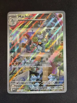 Machoke 177/165 Illustration Rare Holo Scarlet and Violet 151 Pokemon TCG NM - Image 1