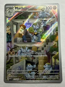 Pokemon TCG Machoke 177/165 Scarlet & Violet 151 Holo Illustration Rare - NM/M - Image 1