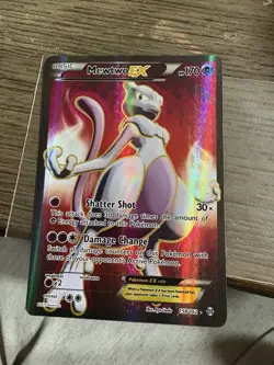 Pokemon XY Breakthrough Mewtwo EX Ultra Rare Full Art #158/162 HP - Image 1