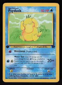 1st Edition Psyduck 65/82 Common Team Rocket VINTAGE WOTC Pokemon TCG Card - Image 1