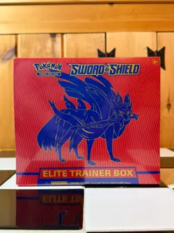 Pokemon TCG Sword and Shield Base Set ETB Elite Trainer Box New Sealed Zacian - Image 1