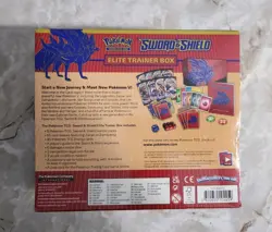 Pokemon TCG Sealed Sword and Shield Base Set ETB Elite Trainer Box Zacian, New - Image 3