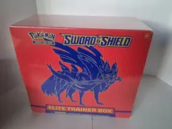 Pokemon TCG Sealed Sword and Shield Base Set ETB Elite Trainer Box Zacian, New - Image 1