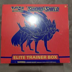 Pokemon TCG Sword and Shield Base Set ETB Elite Trainer Box Zacian, New - Sealed - Image 1