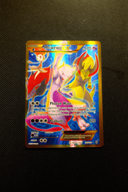 2015 Pokemon XY BREAKthrough Mewtwo EX Secret Rare #163/162 - NM - Image 1