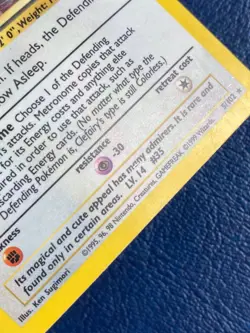 Clefairy 5/102 -Base Set Unlimited (1999) Vintage WOTC Holo Rare - LP/MP - Image 3