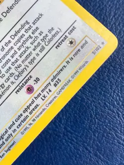 Clefairy 5/102 -Base Set Unlimited (1999) Vintage WOTC Holo Rare - LP/MP - Image 4