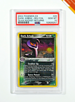 Pokemon PSA 10 Dark Arbok #29 Reverse Foil EX Team Roket Returns 2004 English - Image 1