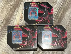 Lot Of 3 X Pokemon TCG - Crown Zenith Tin Galarian Moltres Factory Sealed - Image 1