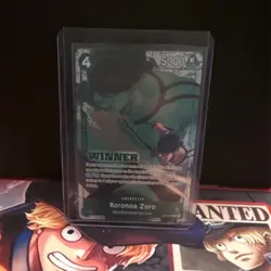 Bandai One Piece CCG Roronoa Zoro Winner Promo Character Card ST02-013 - Image 1