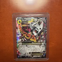 Pokemon TCG Mega M Aggron EX 94/160 XY Primal Clash Ultra Rare Holo Card MP - Image 1