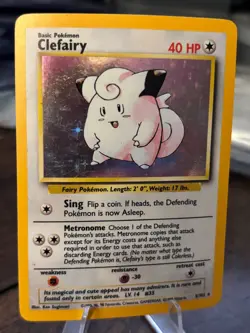Clefairy 5/102 Base Set Holo Rare Pokemon Card - Image 1