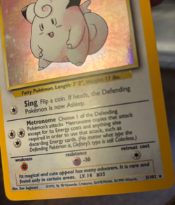 Clefairy 5/102 Base Set Holo Rare Pokemon Card - Image 3