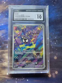 Gastly Temporal Forces Holo Illustration Card 177/162 CGC 10 Gem Mint - Image 1