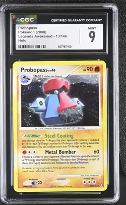 CGC 9 MINT Probopass 2008 Legends Awakened 13/146 Holo Pokemon Card - Image 1